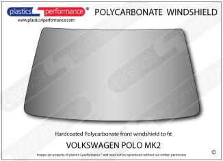 VOLKSWAGEN - Polo MK2 86C - Hardcoated Lexan Polycarbonate front windshield