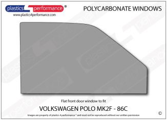 VOLKSWAGEN - Polo MK2F 86C - Lexan Polycarbonate right front door window