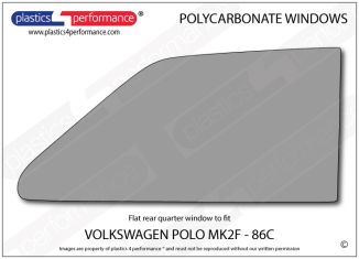VOLKSWAGEN - Polo MK2F 86C - Lexan Polycarbonate right rear quarter window