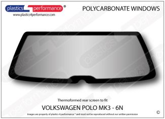 VOLKSWAGEN - Polo MK3 - 6N - Lexan Polycarbonate rear screen