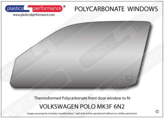 VOLKSWAGEN - Polo MK3F 6N2 - Lexan Polycarbonate left front door window