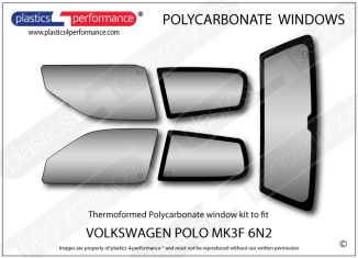 VOLKSWAGEN - Polo MK3F 6N2 - Lexan Polycarbonate window kit