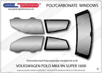 VOLKSWAGEN - Polo MK4 9N Super 1600 - Lexan Polycarbonate window kit