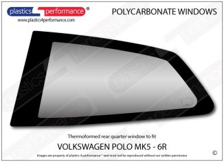 VOLKSWAGEN - Polo MK5 (6R) - Lexan Polycarbonate left rear quarter window