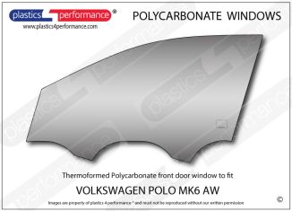 VOLKSWAGEN - Polo MK6 AW - Lexan Polycarbonate left front door window