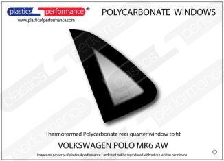 VOLKSWAGEN - Polo MK6 AW - Lexan Polycarbonate left rear quarter window