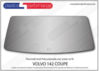 VOLVO - 142 Coupe - Lexan Polycarbonate rear screen