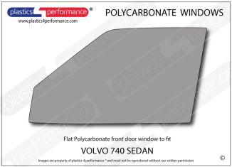 VOLVO - 740 Sedan - Lexan Polycarbonate left front door window