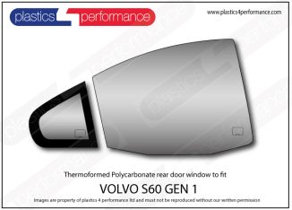 VOLVO - S60 - (2000 - 2009) - Lexan Polycarbonate right rear door window