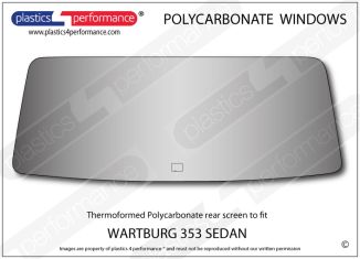 WARTBURG 353 Sedan - Lexan Polycarbonate rear screen