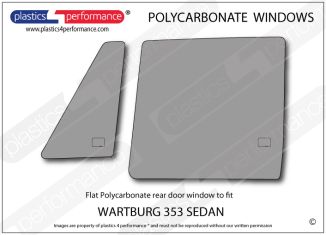 WARTBURG 353 Sedan - Lexan Polycarbonate right rear door window